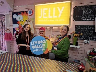 Jelly and Living Wage Employer logo