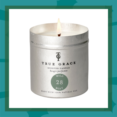 Wild mint candle in aluminium container