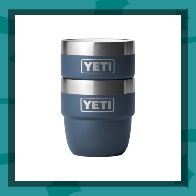 Yeti blue stainless steel espresso cups