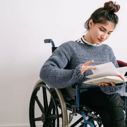 Disabled worker in wheelchair