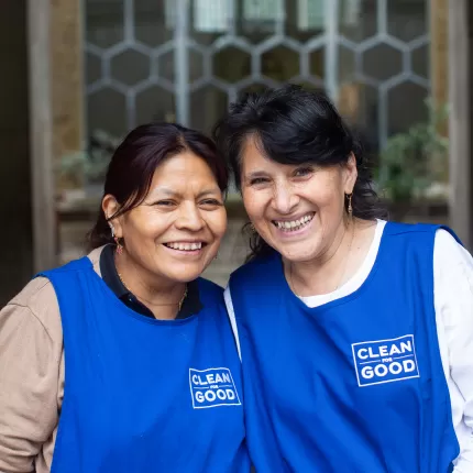 Two of the Clean for Good team