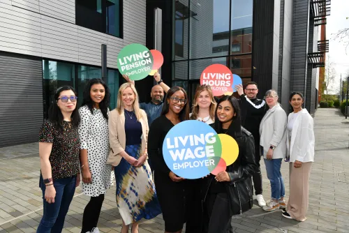 Living Wage, Living Pension and Living Hours employer photo