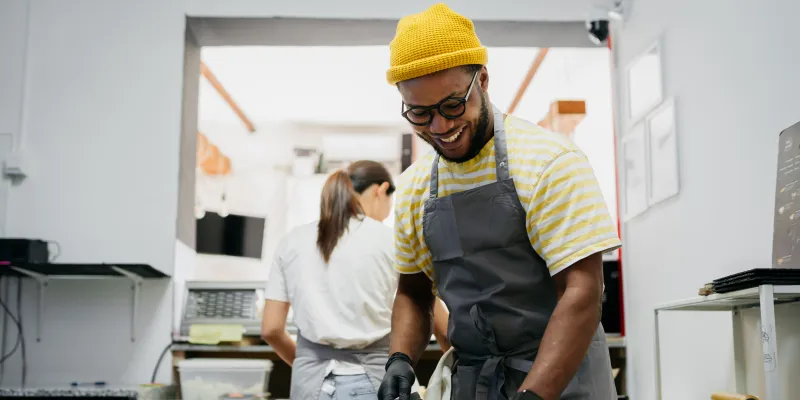 Happy worker