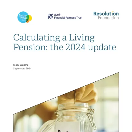 Calculating a Living Pension: the 2024 update. Molly Broome. September 2024.