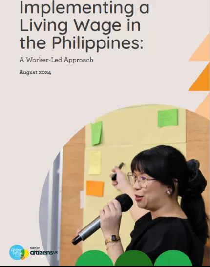 Implementing a Living Wage in the Philippines: A Worker Led Approach pdf front cover