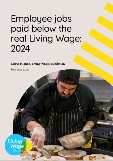 Employee jobs paid below the real Living Wage 2024 Living Wage Foundation research report 2025