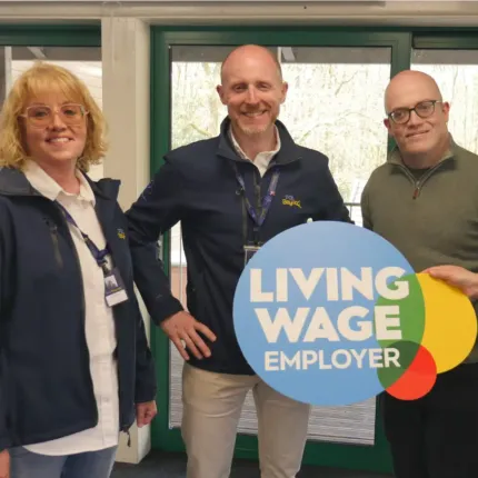 PGL Team with Living Wage logo 