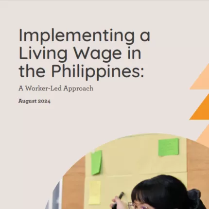 Implementing a Living Wage in the Philippines report cover